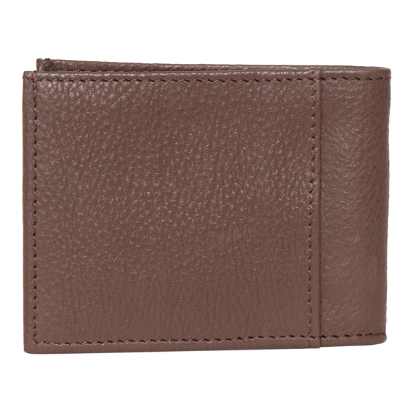 71039 Brown Grain Leather Mens Wallet Back