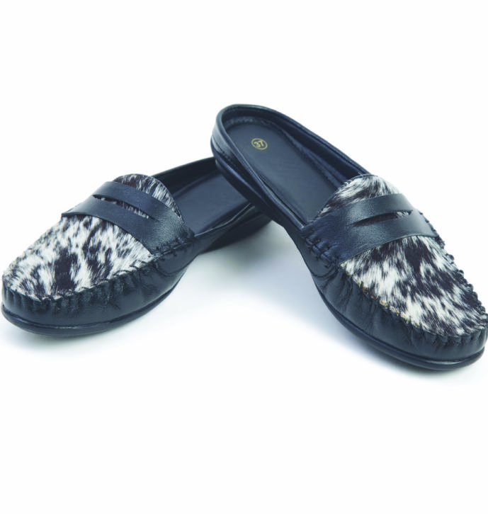 Comfy Hairon Mules Cowhide Footwear (Shoe62 – Min 6pcs)