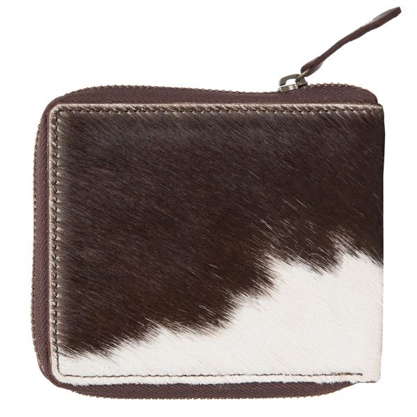 Ca04 Brown White Cowhide Wallet